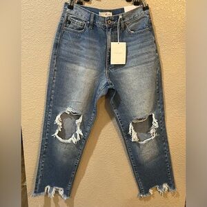 KanCan High-Waist Relaxed Blue Jeans